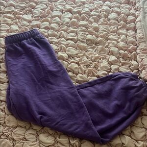 ARITZIA Tna Terry Mega Purple Cuffed Sweatpants